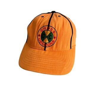 Vintage Cross Colors Orange Faded Snapback Hat Preowned